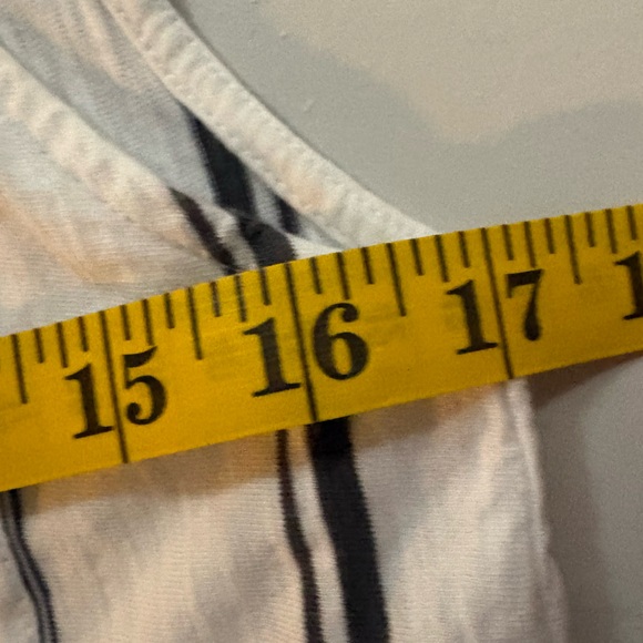 Banana Republic White Tank Top with black Stripes - Picture 2 of 3